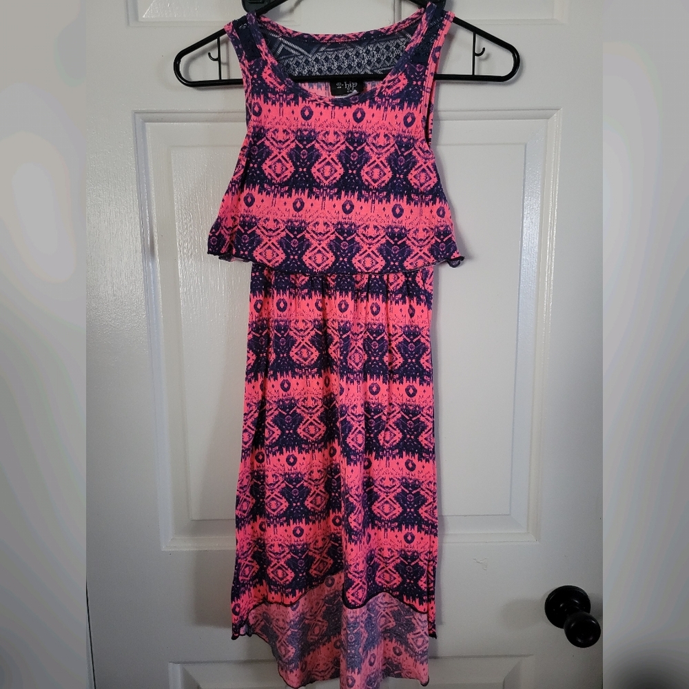 Aztec Print Girls Size 7 Maxi Dress